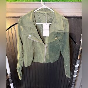 Vibrant Green Leather Jacket